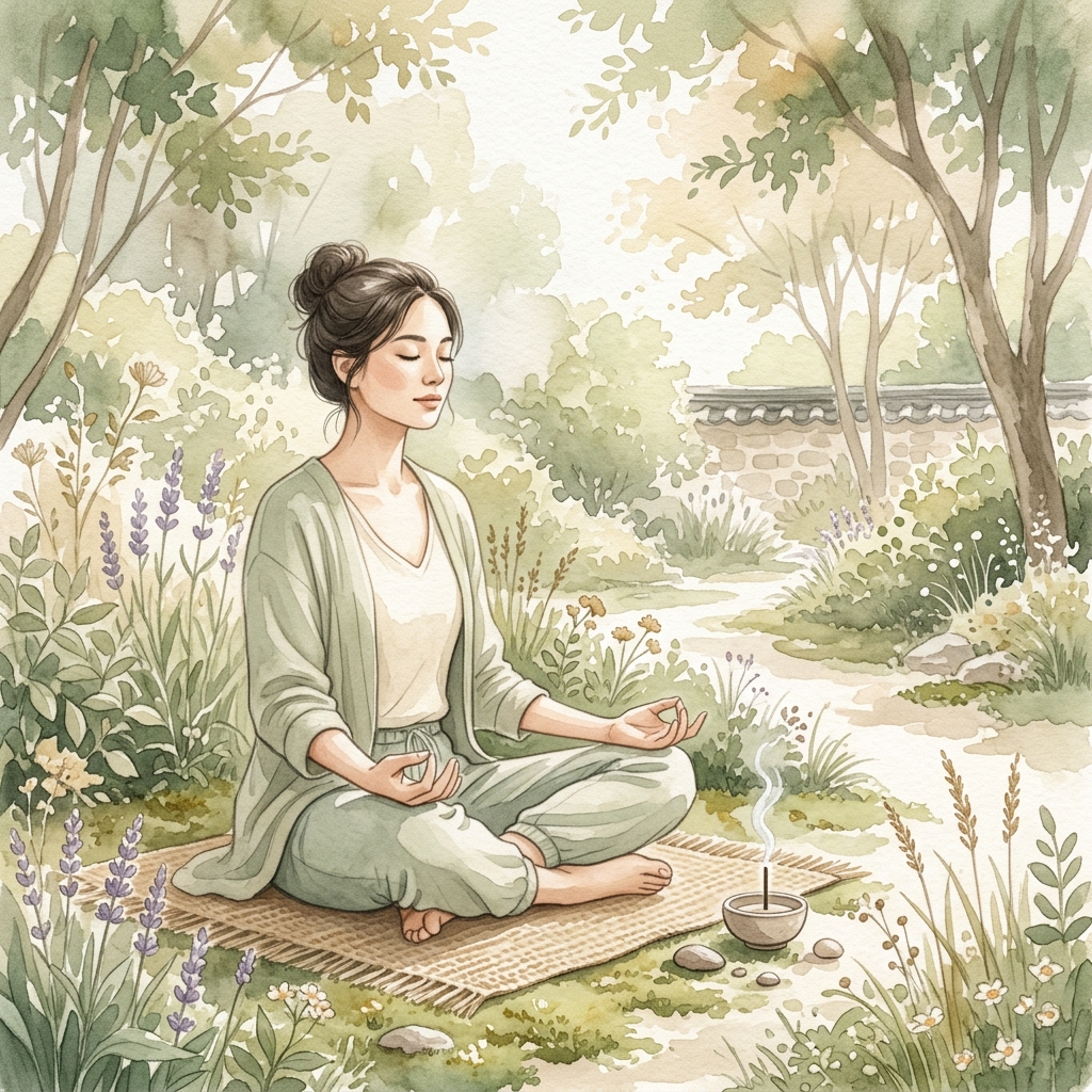 Peaceful meditation scene